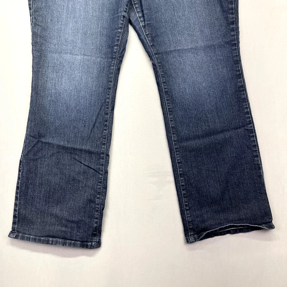 NYDJ Barbara Women's Bootcut Lift X Tuck Jeans Dark Wash‎ Blue Size 36
